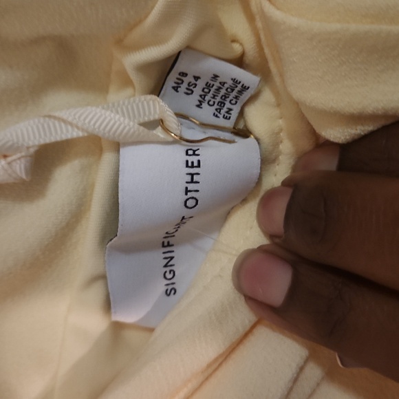 New ANTHROPOLOGIE Significant Other Draped Yellow Midi Skirt Size - Picture 5 of 9